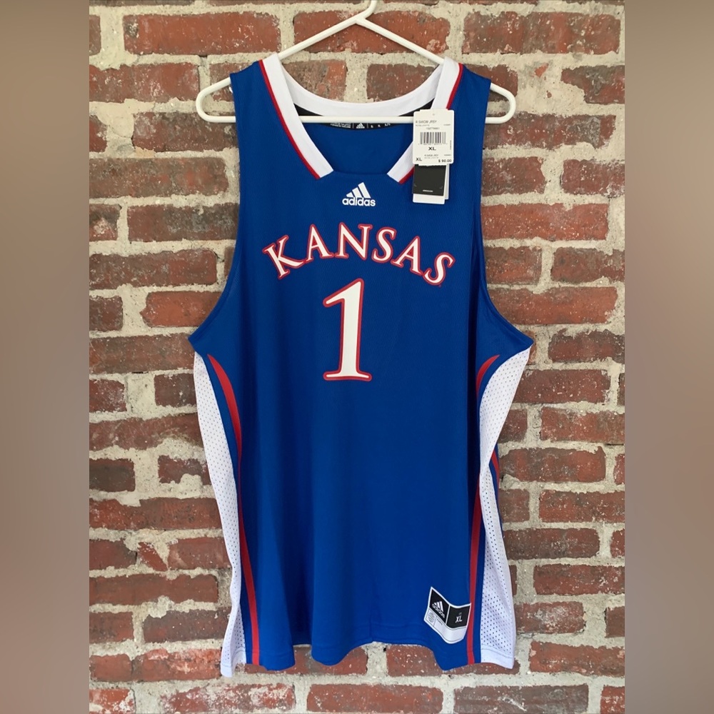 Adidas Kansas Jayhawks - R SWGM JRSY Men's Size XL New With Tags  MSRP $90